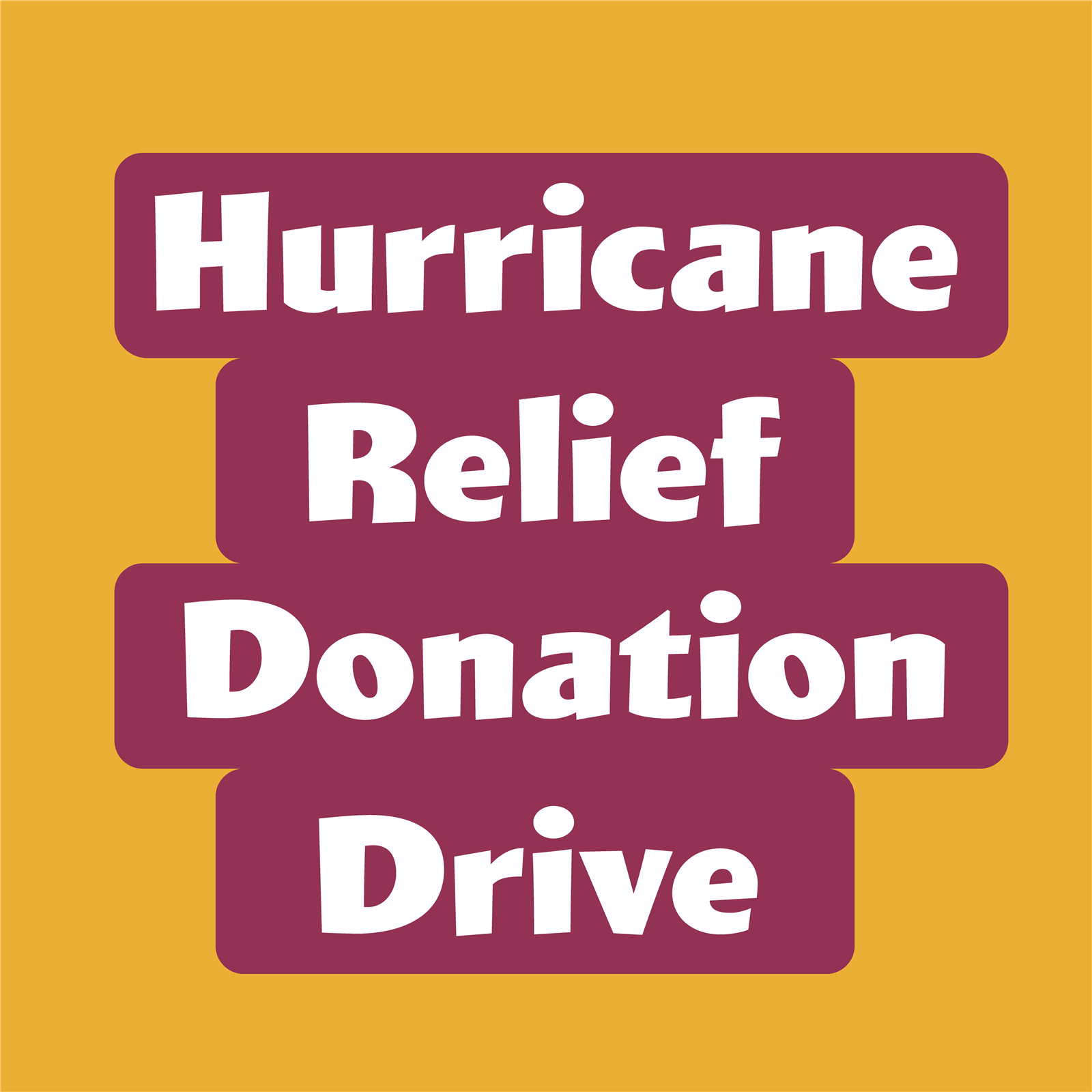  Hurricane Relief Donation Drive